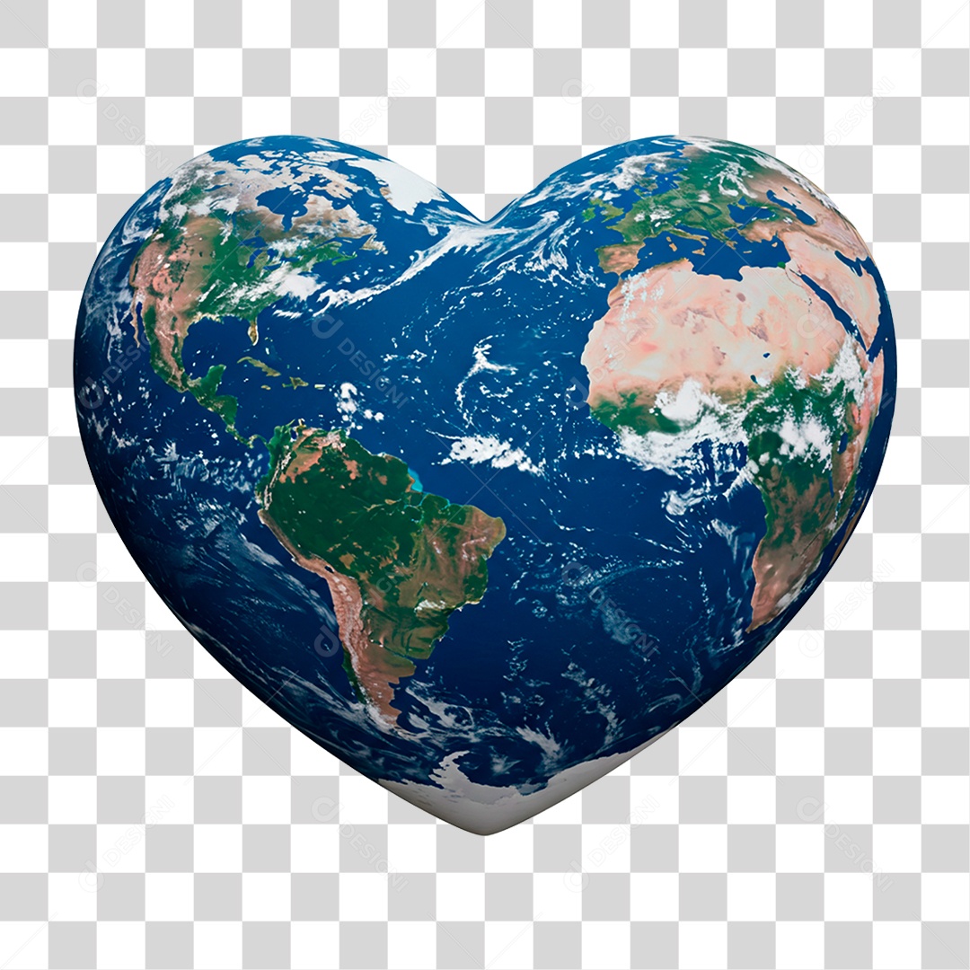 Coração Terra PNG Transparente
