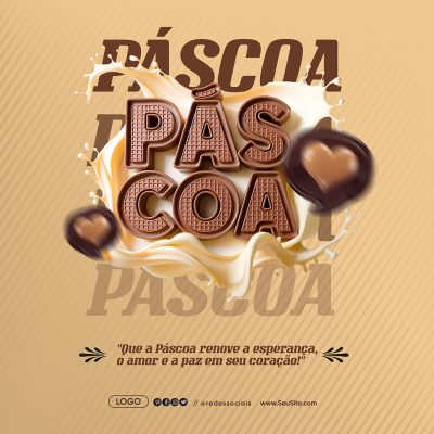 Páscoa Feed Social Media PSD Editável