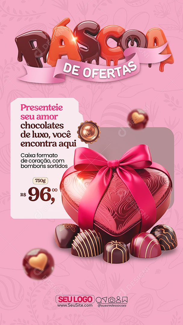 Story Páscoa de Ofertas Social Media PSD Editável