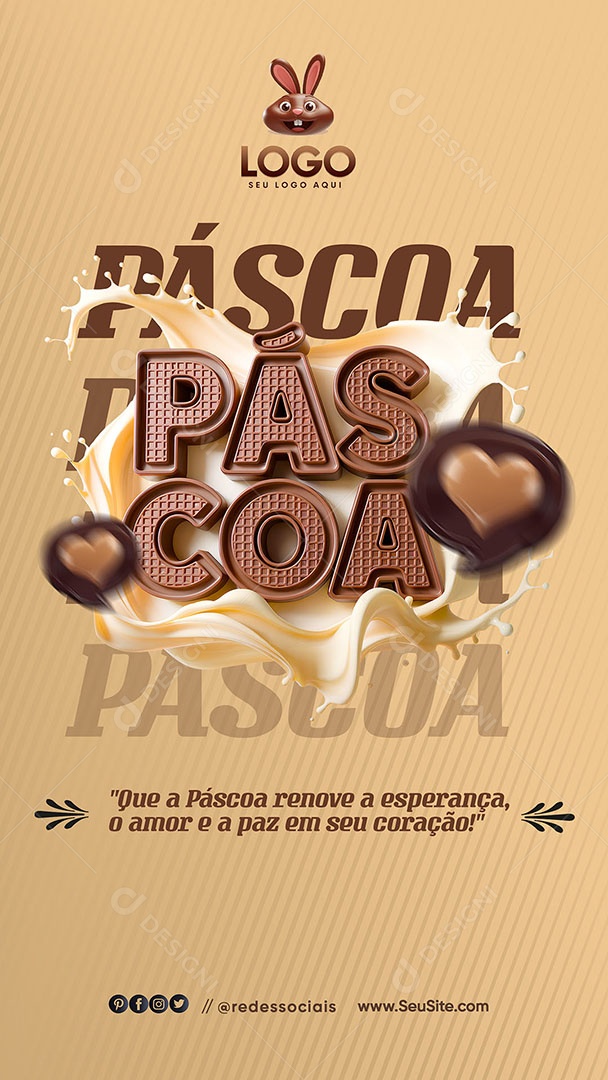 Story Páscoa Social Media PSD Editável