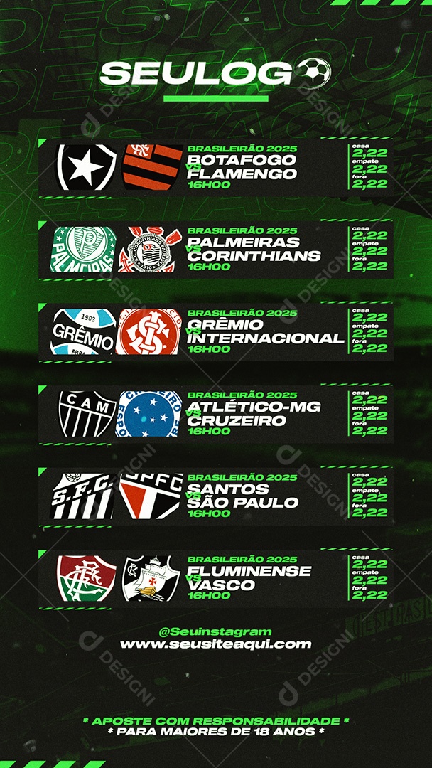 Story Flyer Jogo De Futebol Social Mídia PSD Editável