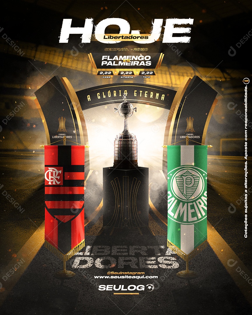 Feed Flyer Jogo De Futebol Social Mídia PSD Editável