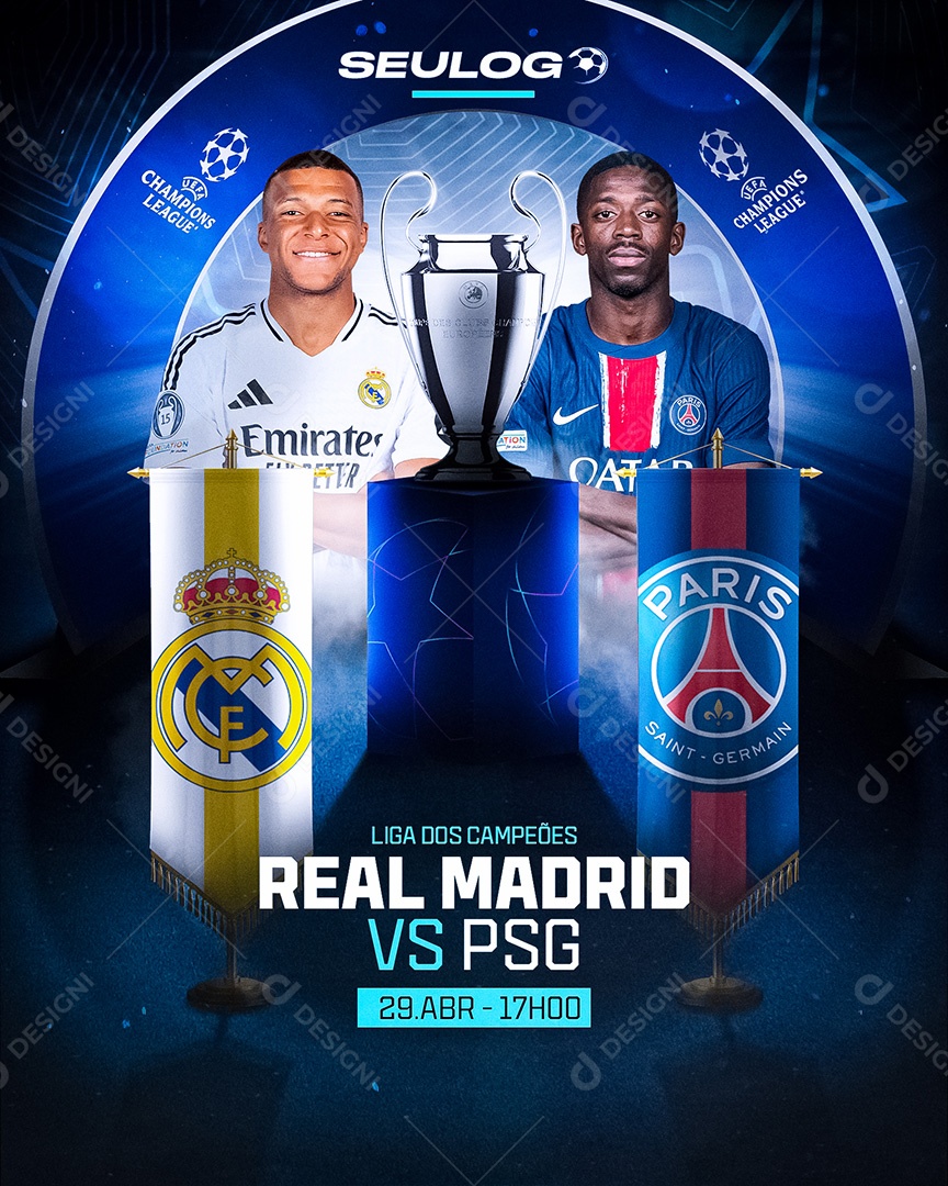 Feed Flyer Jogo De Futebol Social Mídia PSD Editável