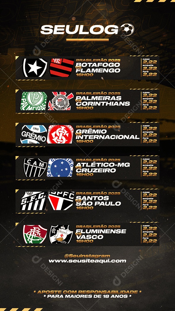 Story Flyer Jogo De Futebol Social Mídia PSD Editável