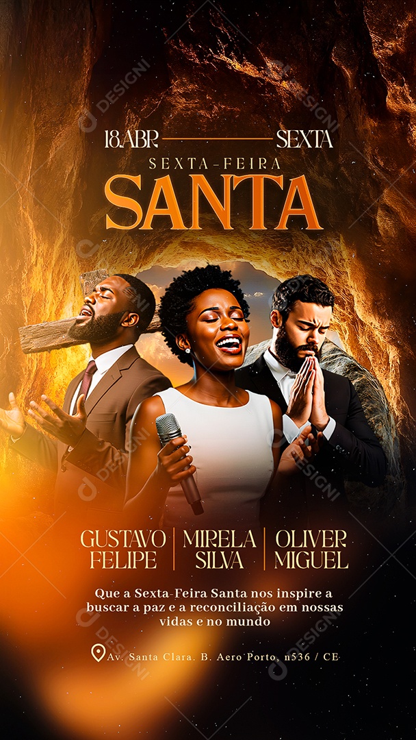 Story Flyer Sexta Feira Santa Social Media PSD Editável