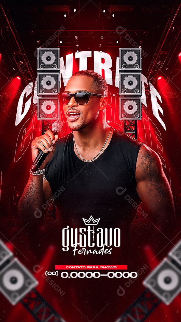 Story Flyer Contrate Gustavo Fernades Social Media PSD Editável