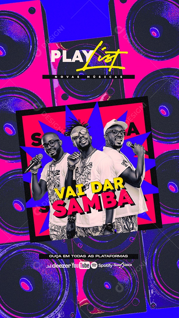 Story Flyer Playlist Novas Músicas Social Media PSD Editável