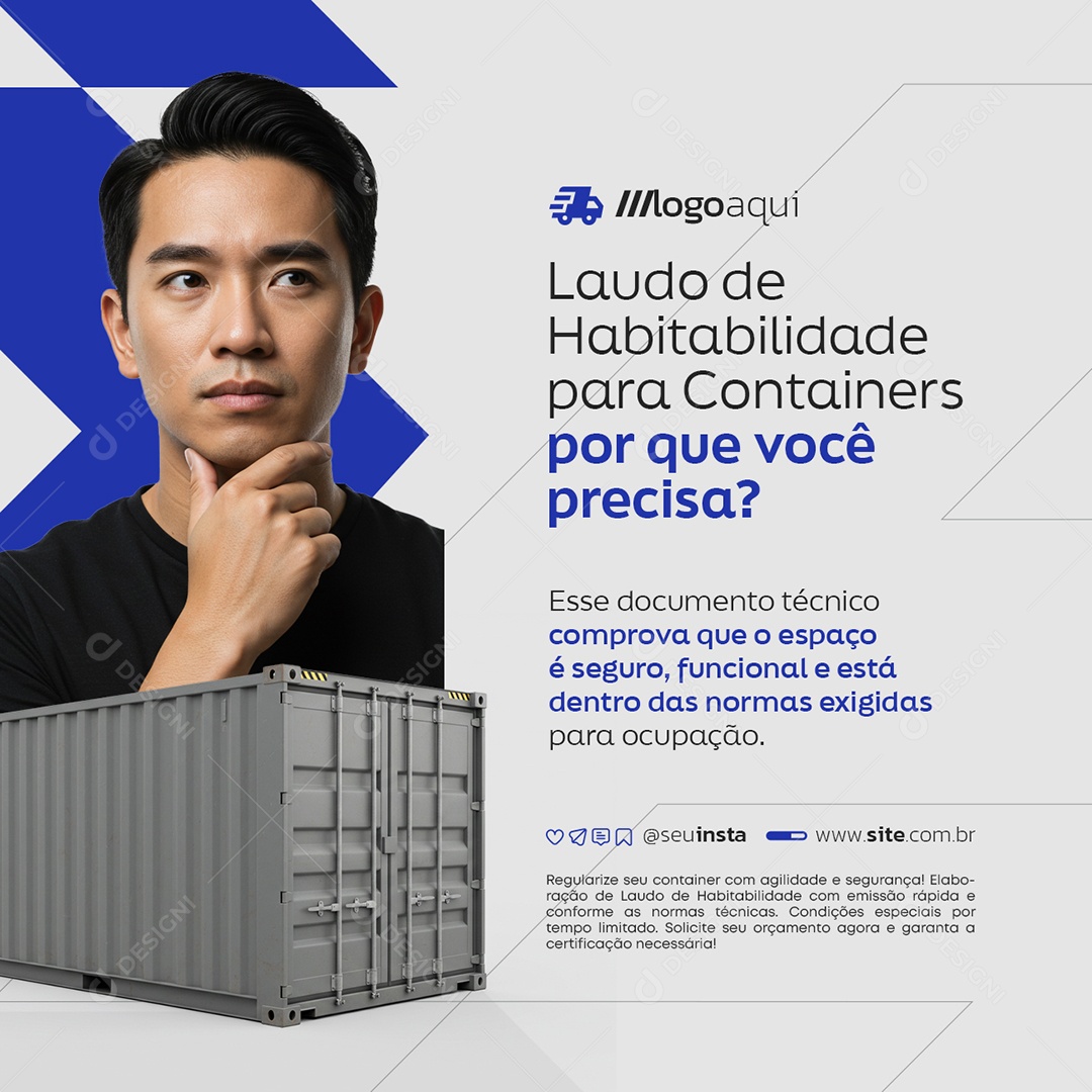 Laudo de Habilidade para Containers Social Media PSD Editável