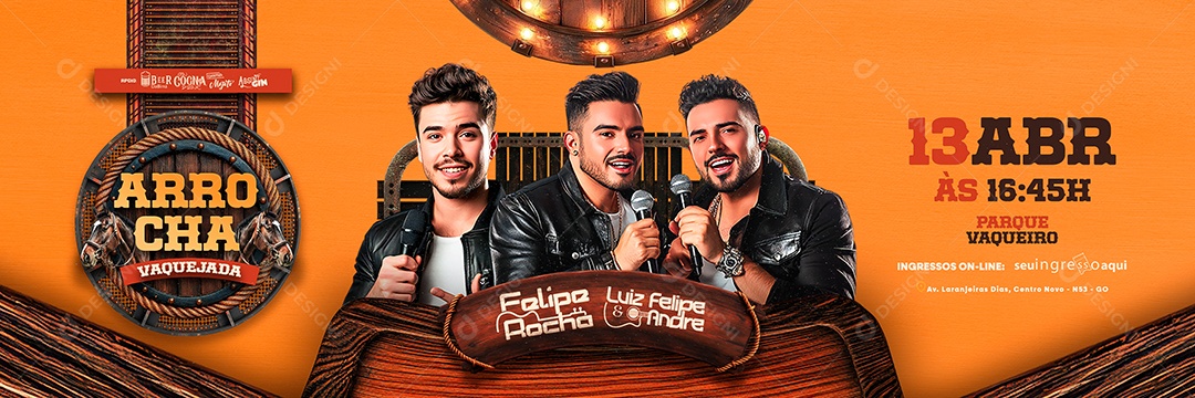Carrossel Flyer Arrocha Vaquejada Social Media PSD Editável