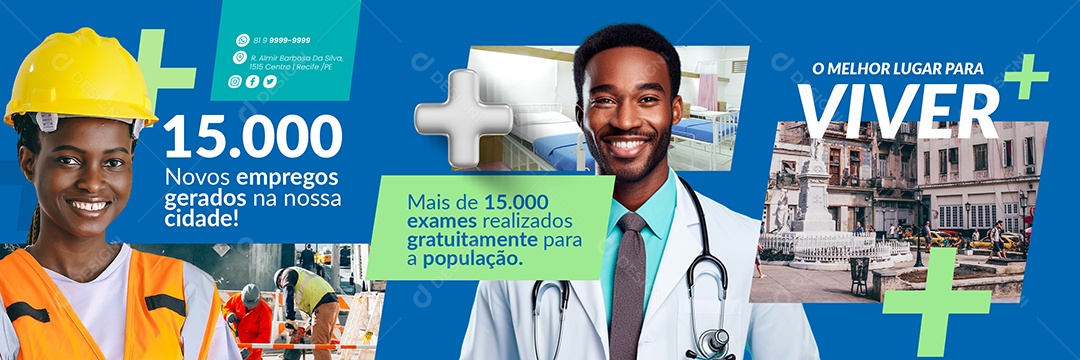 Carrossel Prefeitura O Melhor para VIver Social Media PSD Editável