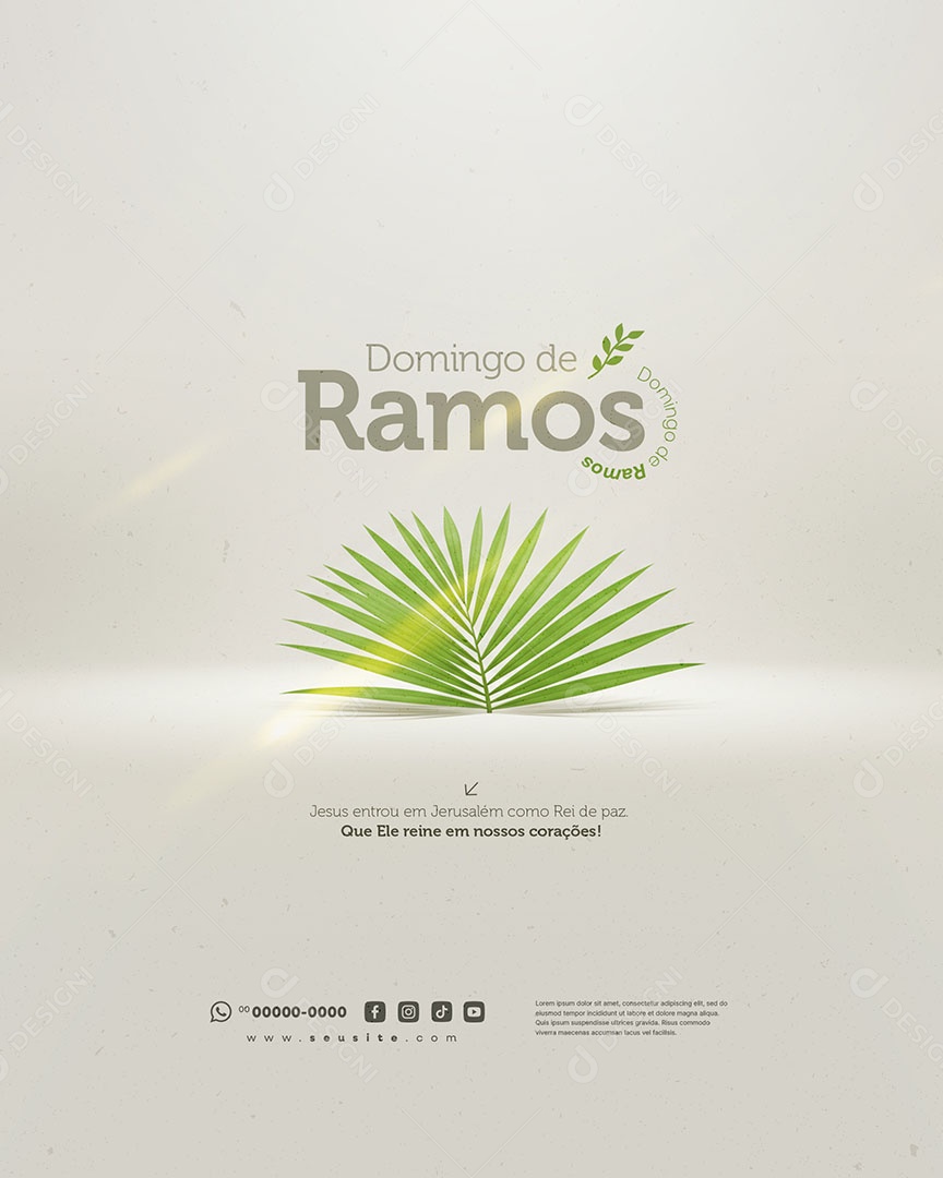 Domingo de Ramos 13 de Abril Social Media PSD Editável