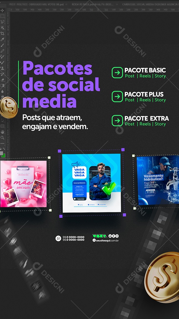 Story Designer Gráfico Social Media PSD Editável