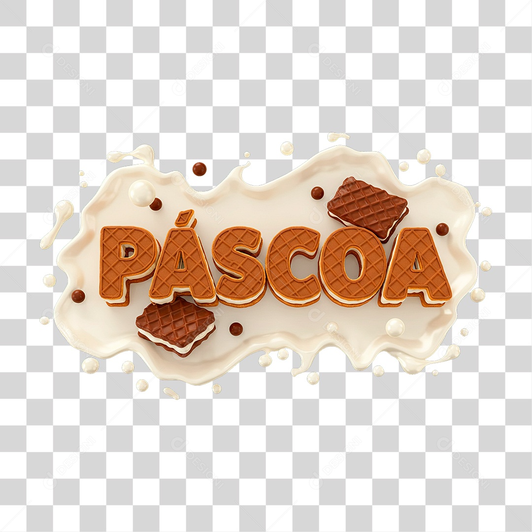 Selo 3D Páscoa PNG Transparente