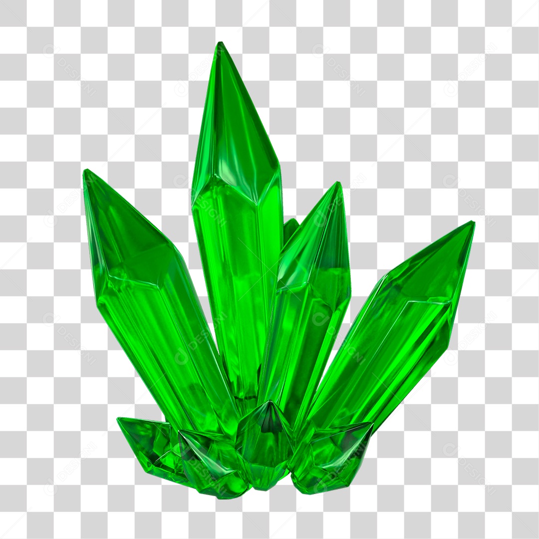 Cristal Verde PNG Transparente