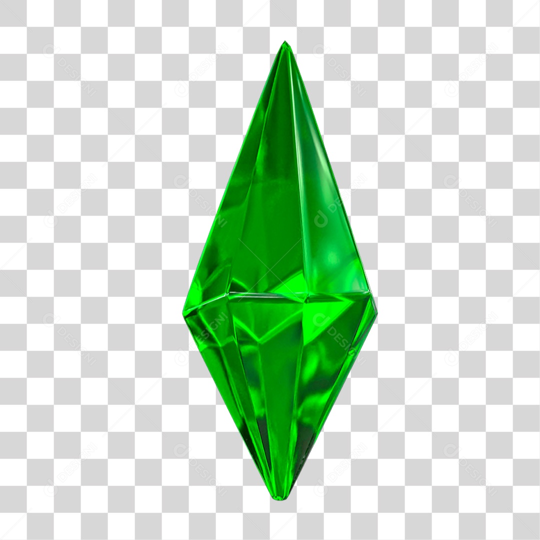 Cristal Verde PNG Transparente