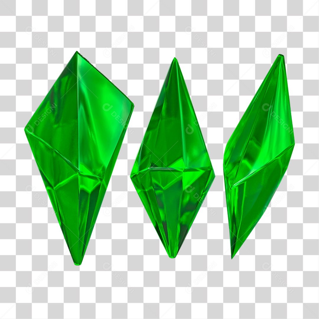 Cristal Verde PNG Transparente