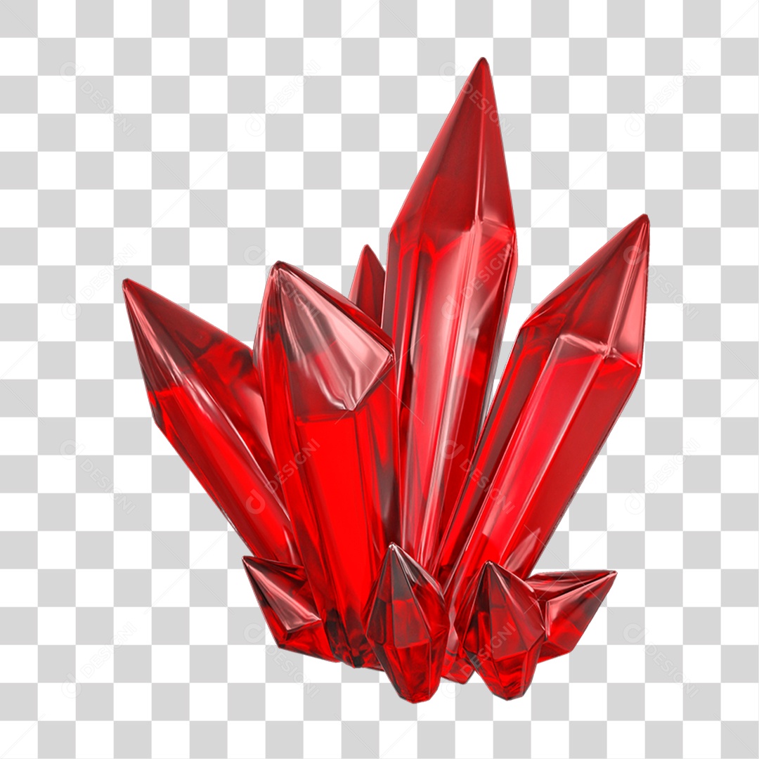 Cristal Vermelho PNG Transparente