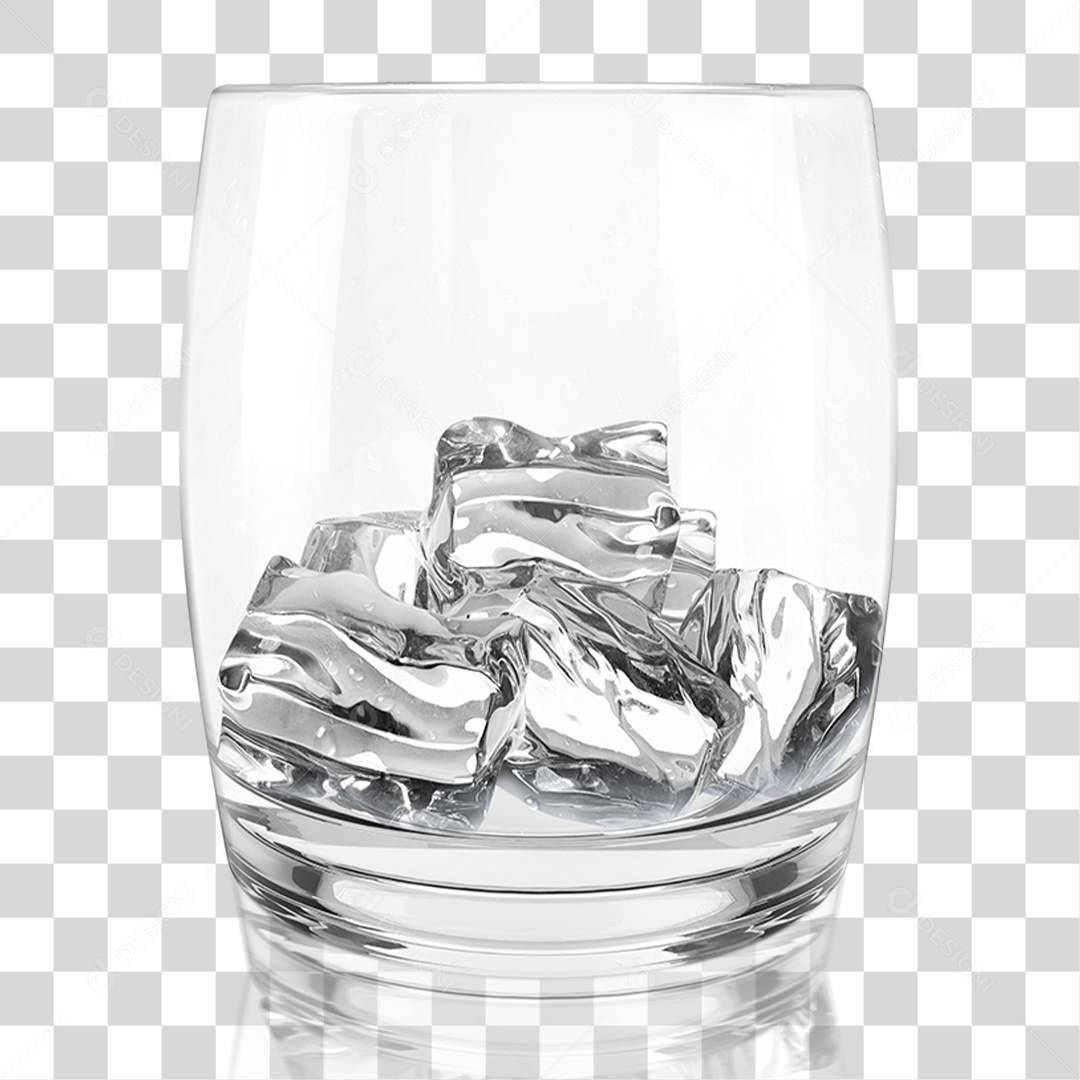 Copo com Gelo PNG Transparente