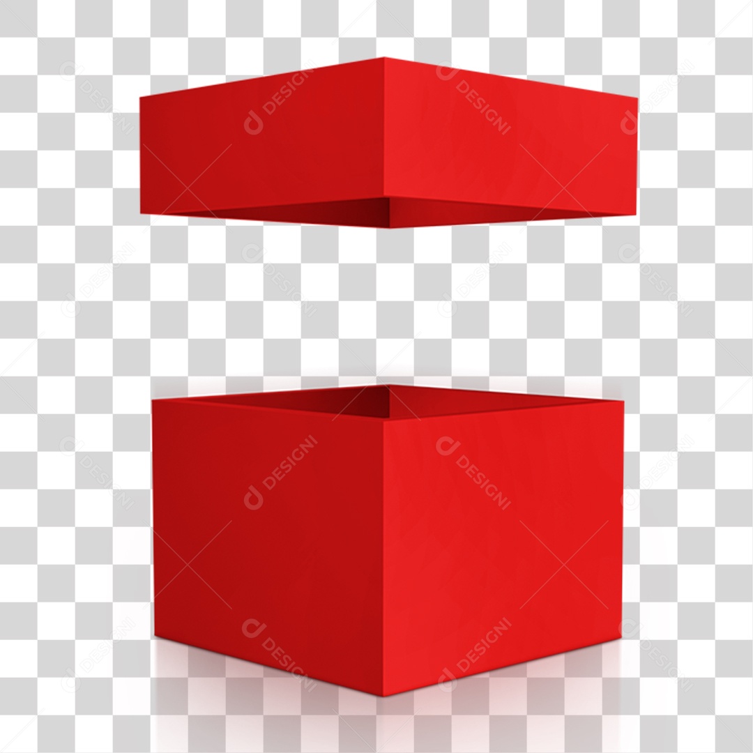 Caixa Vermelha PNG Transparente