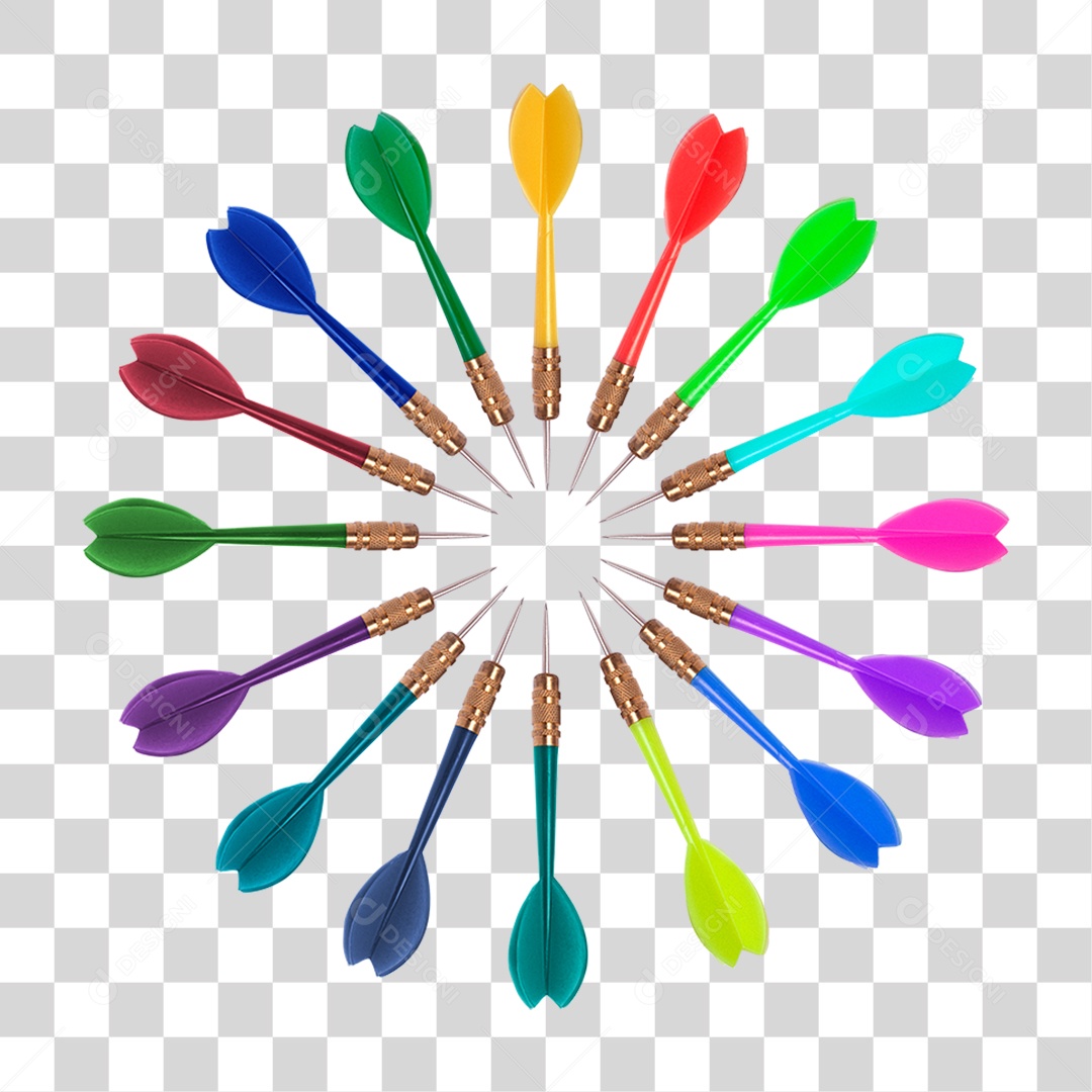 Dardos Coloridos PNG Transparente