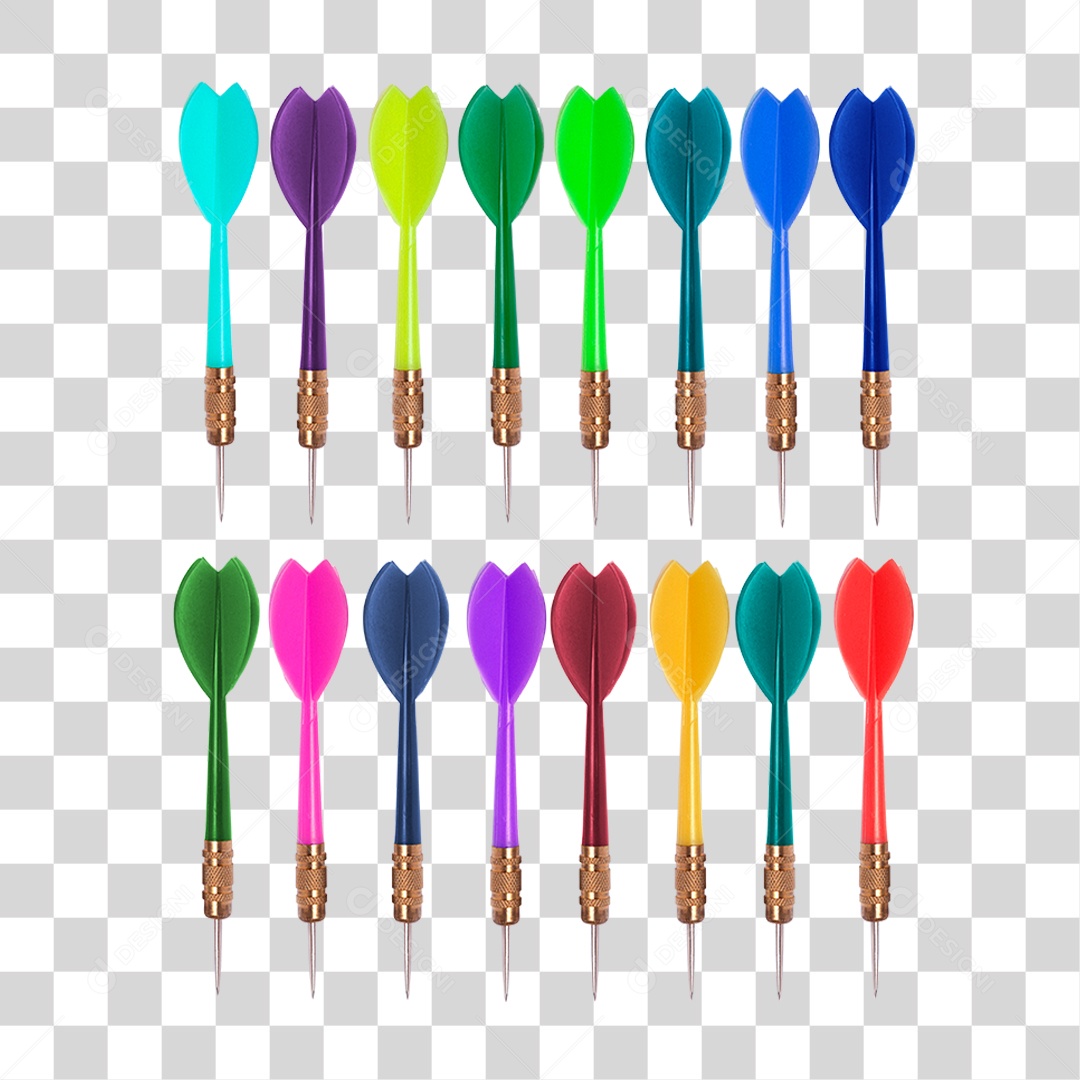 Dardos Coloridos PNG Transparente