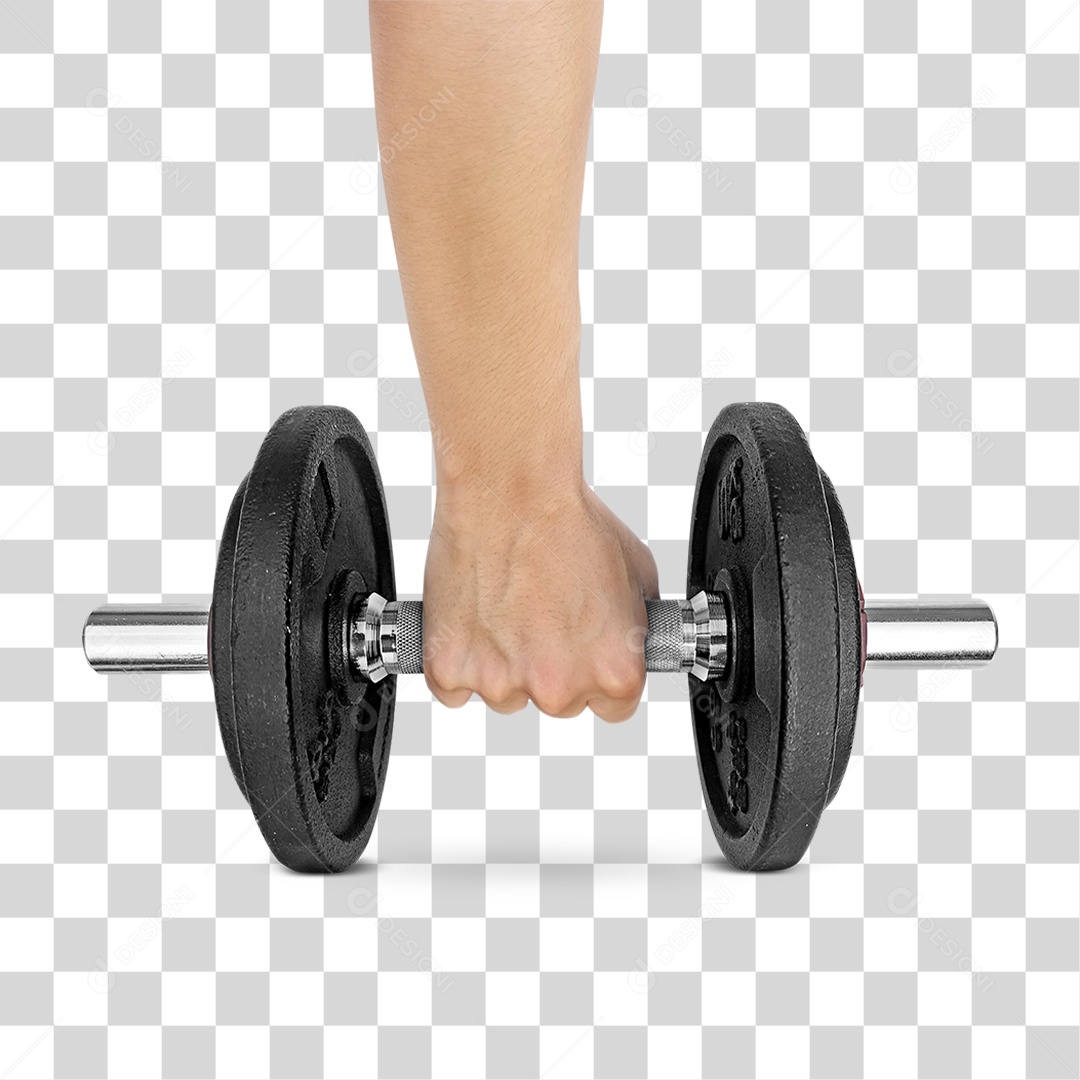 Mão Segurando Halter PNG Transparente