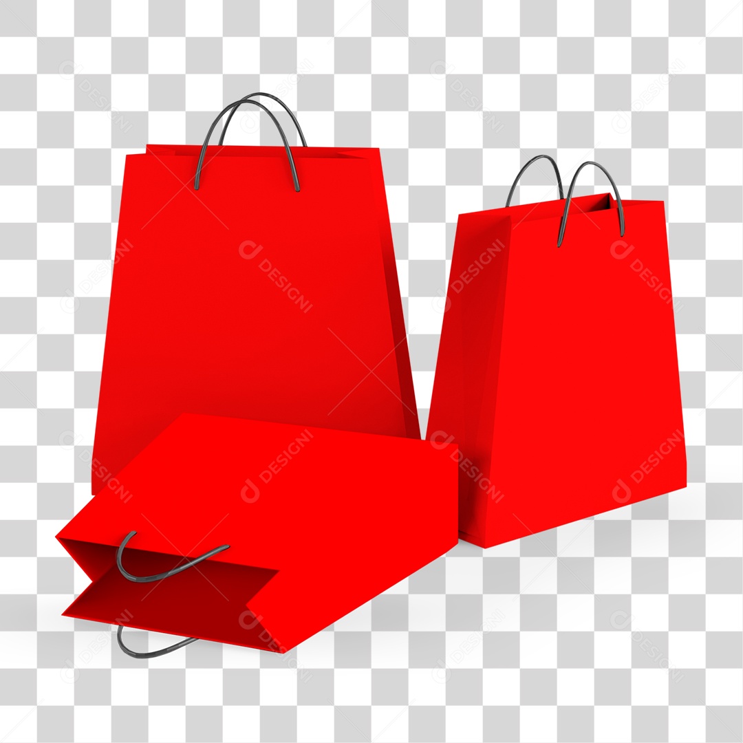 Sacola Vermelha PNG Transparente