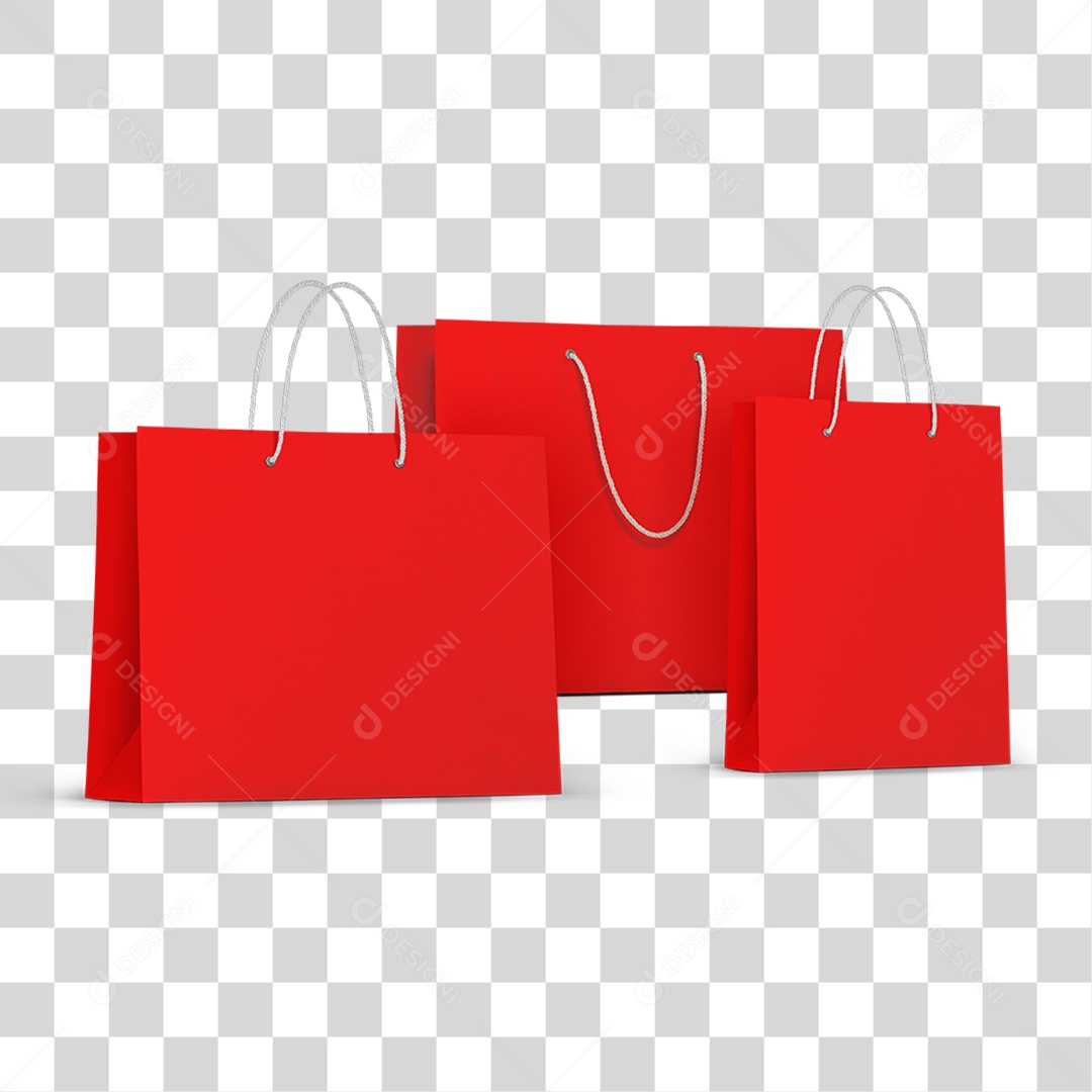 Sacolas Vermelhas PNG Transparente