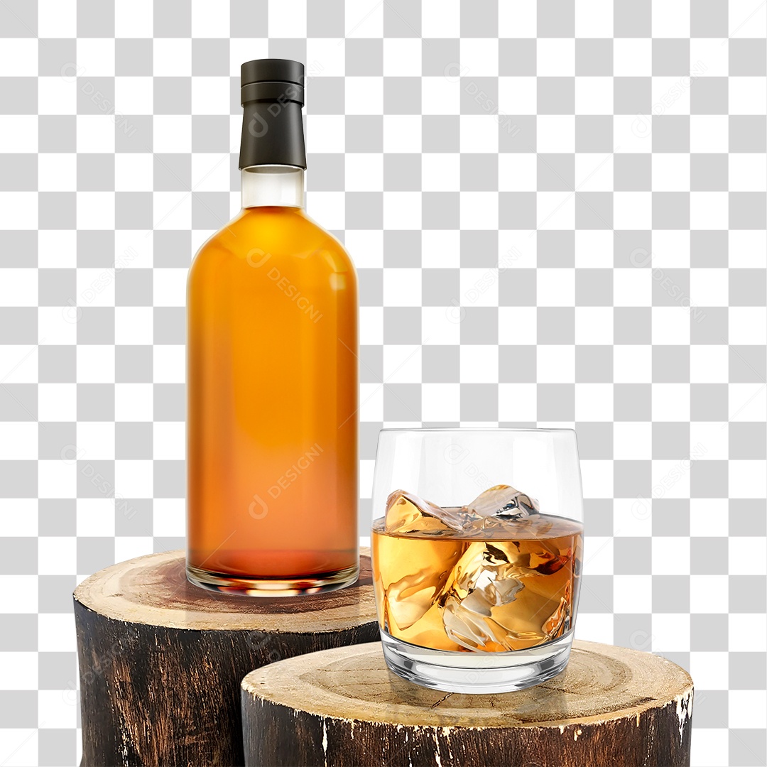 Garrafa de Whisky PNG Transparente