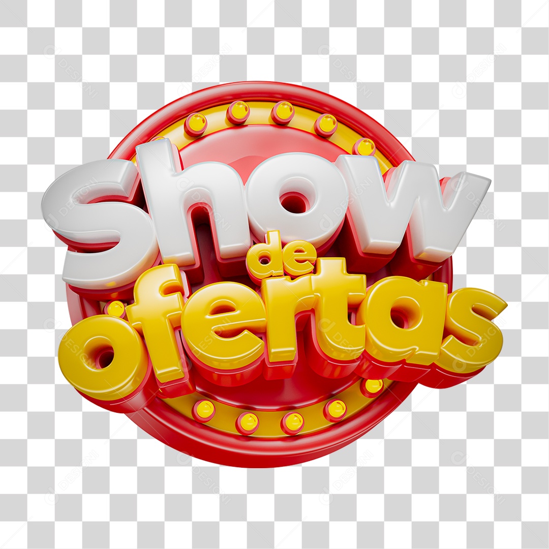 Selo 3D Show de Ofertas PNG Transparente