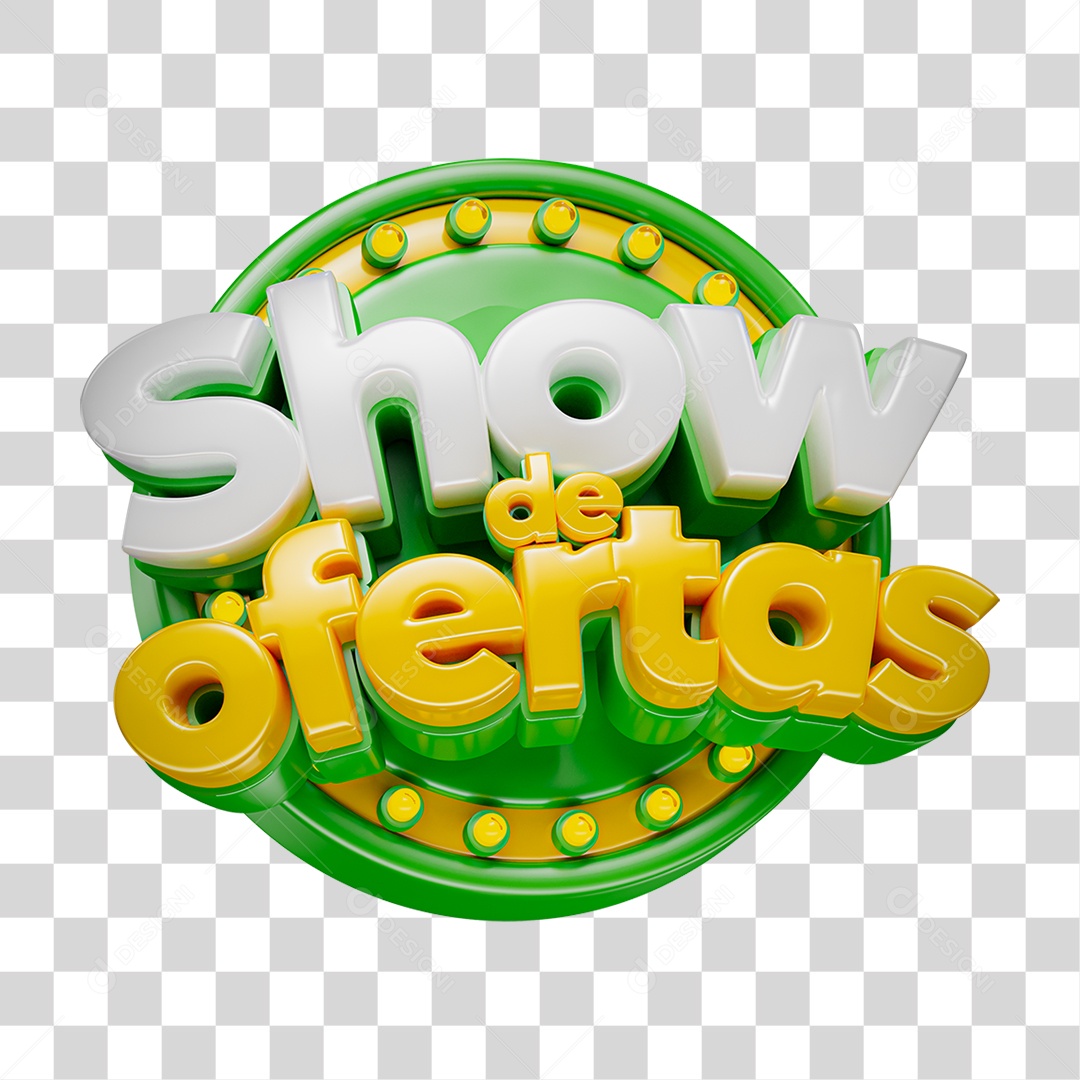 Selo 3D Show de Ofertas PNG Transparente