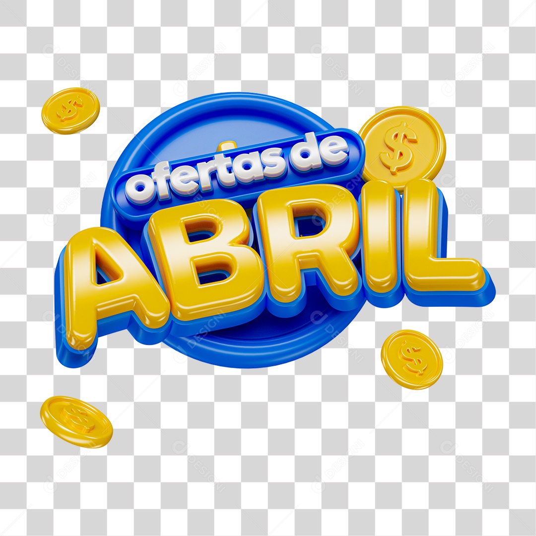 April Offers 3D Stamp Transparent PNG