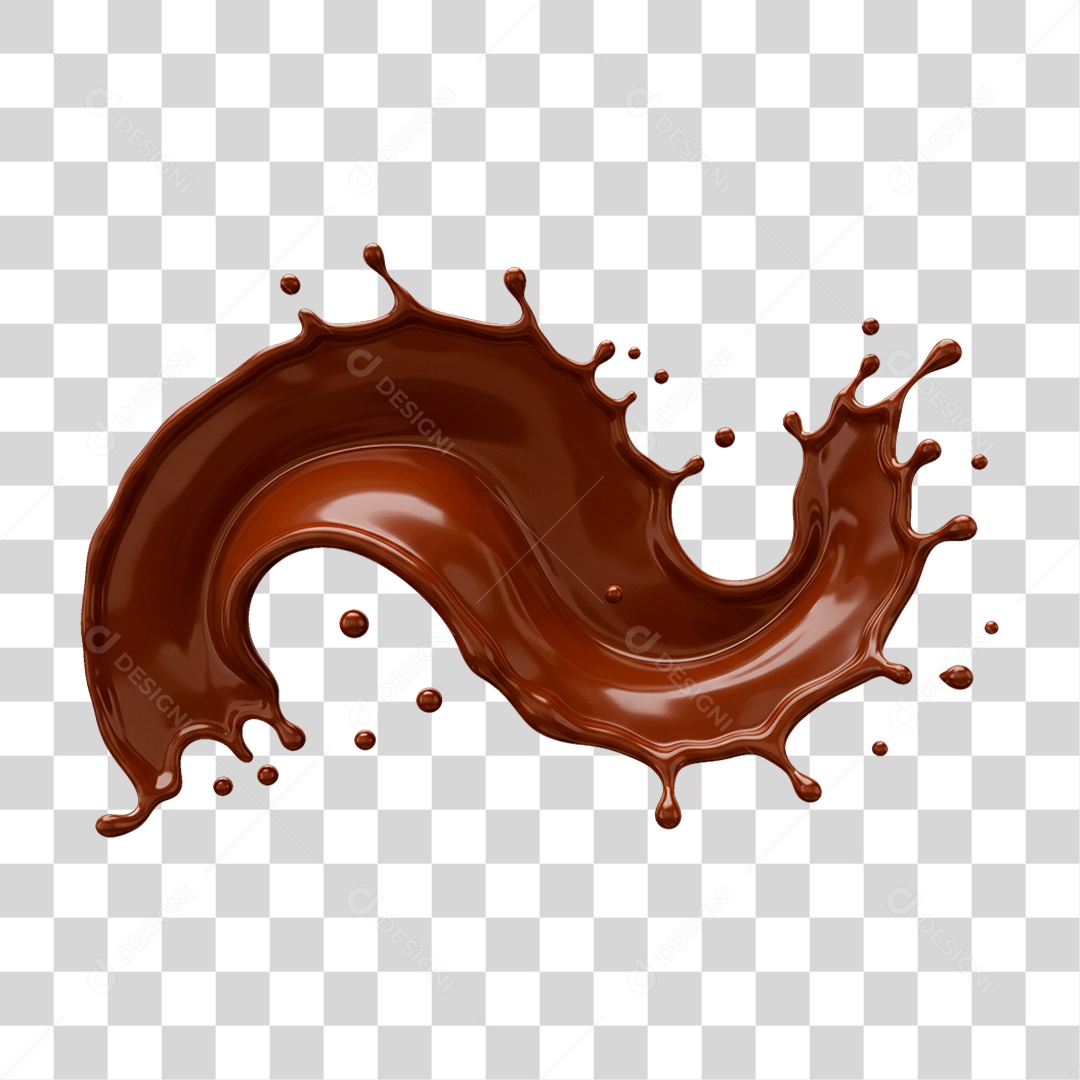 Splash de Chocolate PNG Transparente
