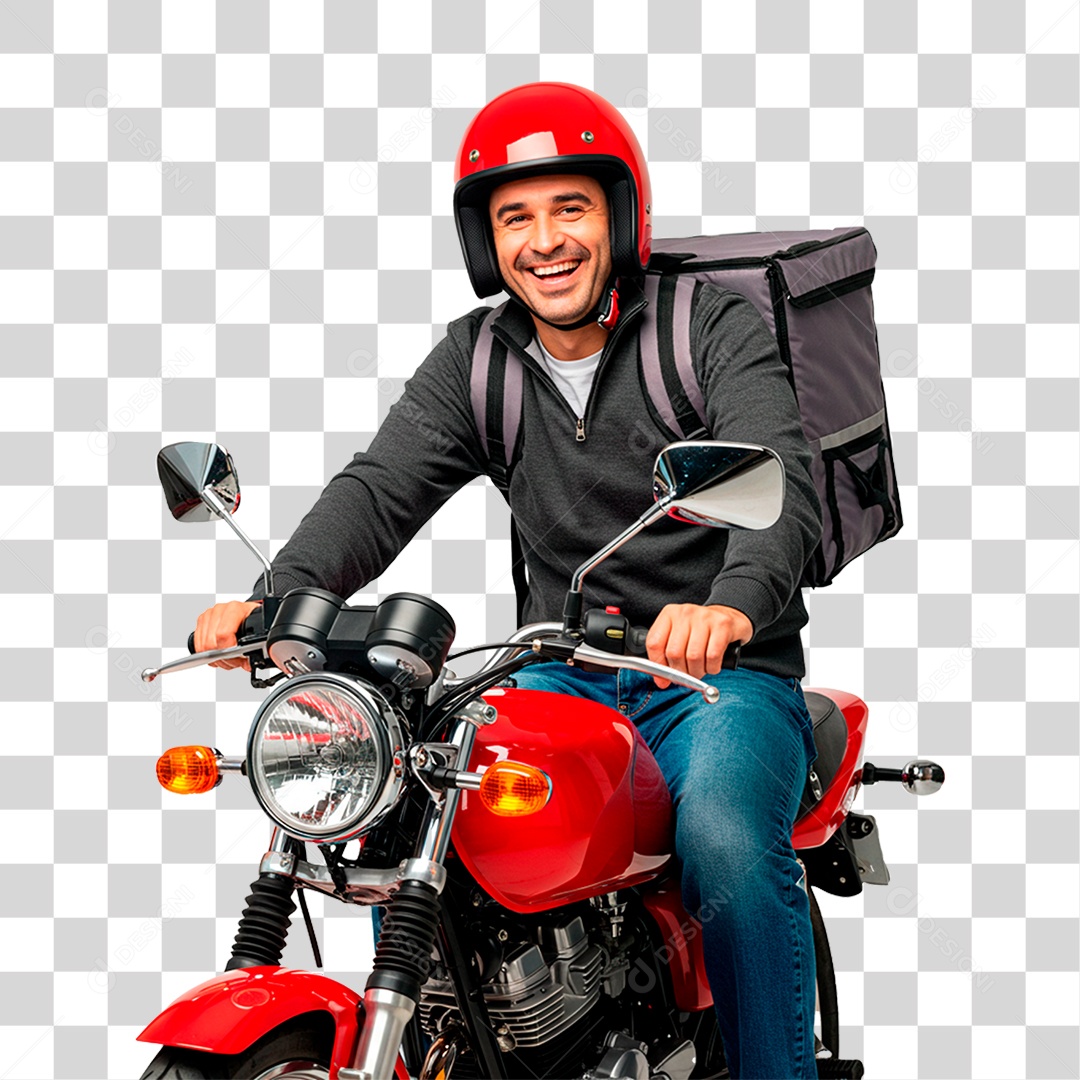 Homem de Moto PNG Transparente