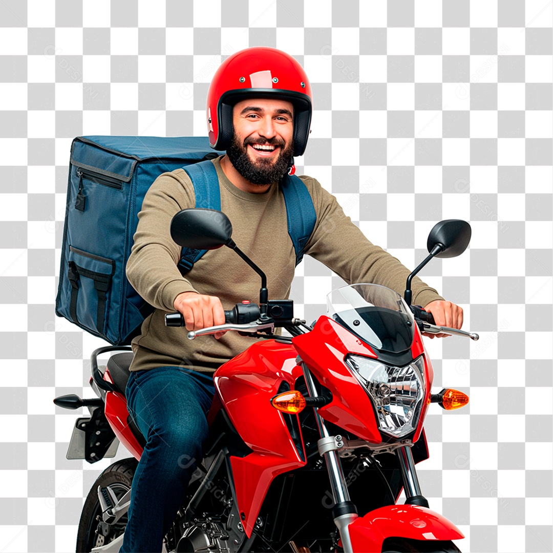 Homem de Moto PNG Transparente
