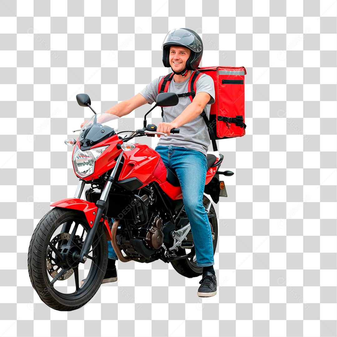 Homem de Moto PNG Transparente