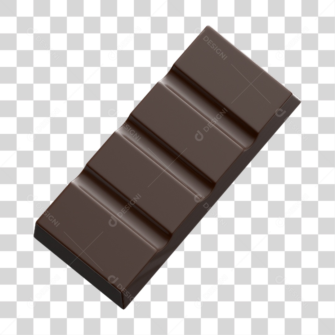 Elemento 3D Chocolate PNG Transparente