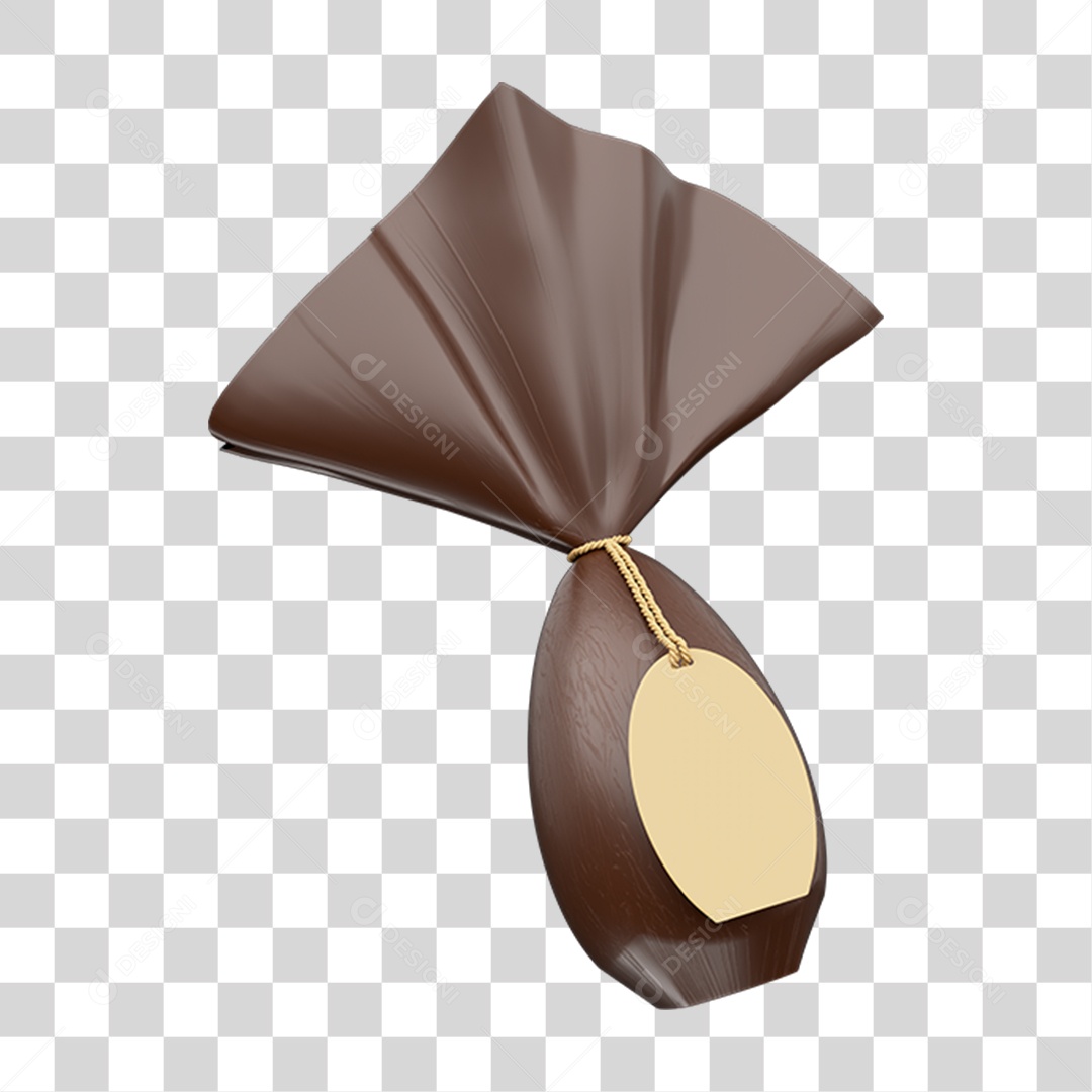 Elemento 3D Ovo de Chocolates PNG Transparente