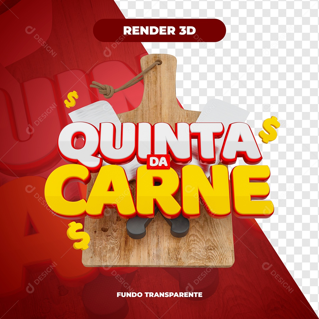Quinta da Carne Selo 3D para Composição PSD