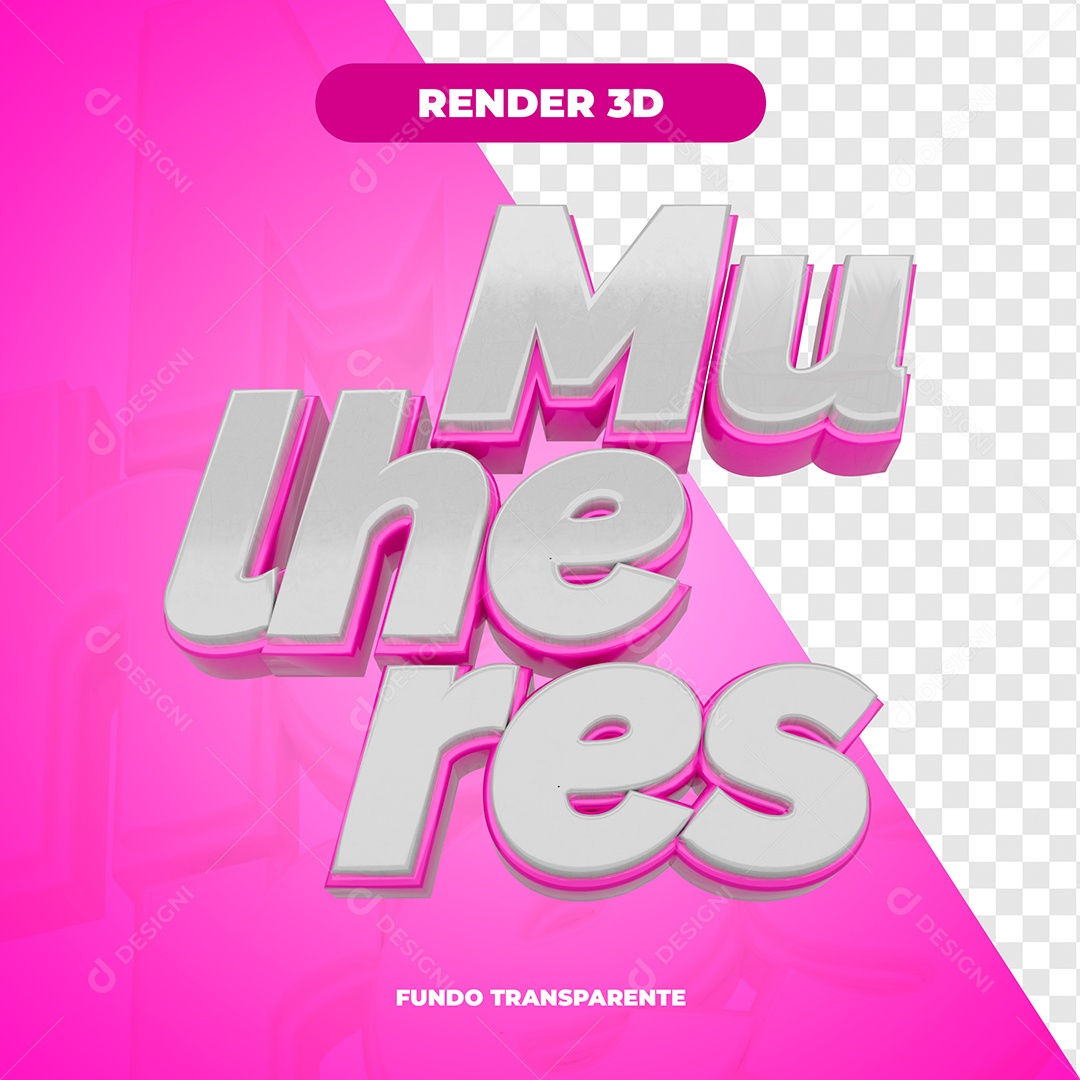 Texto 3D Mulheres Para Composição PSD