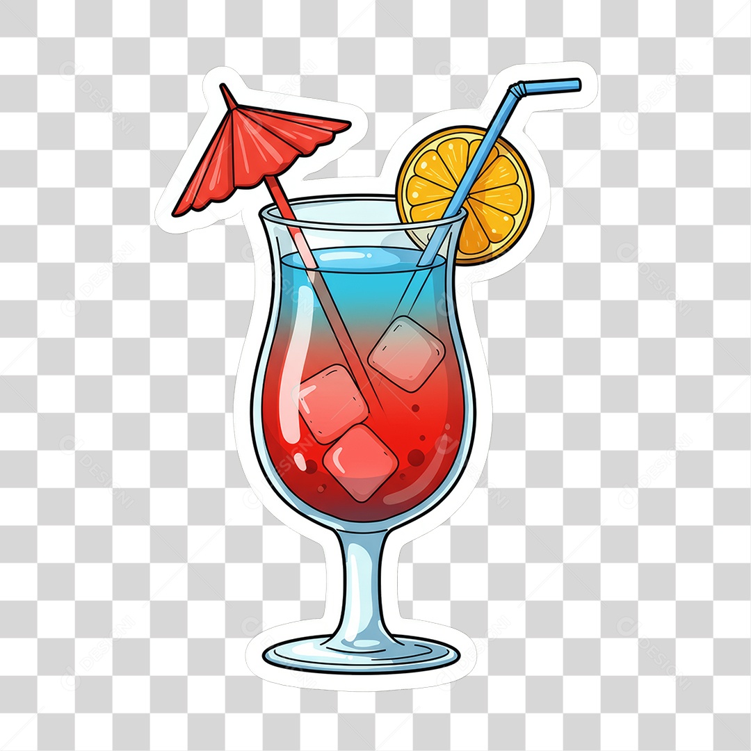 Sticker Emojis Coquetel PNG Transparente