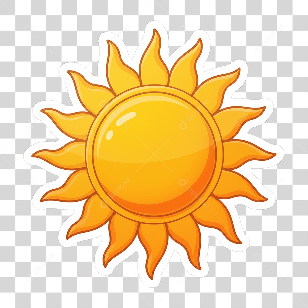 Sticker Emojis Sol PNG Transparente
