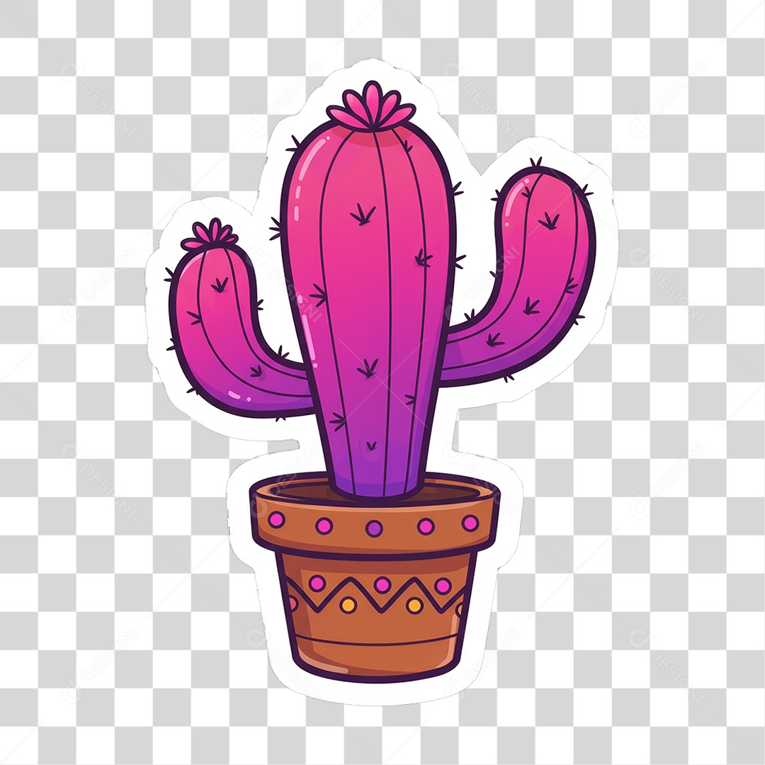 Sticker Emojis Cacto PNG Transparente