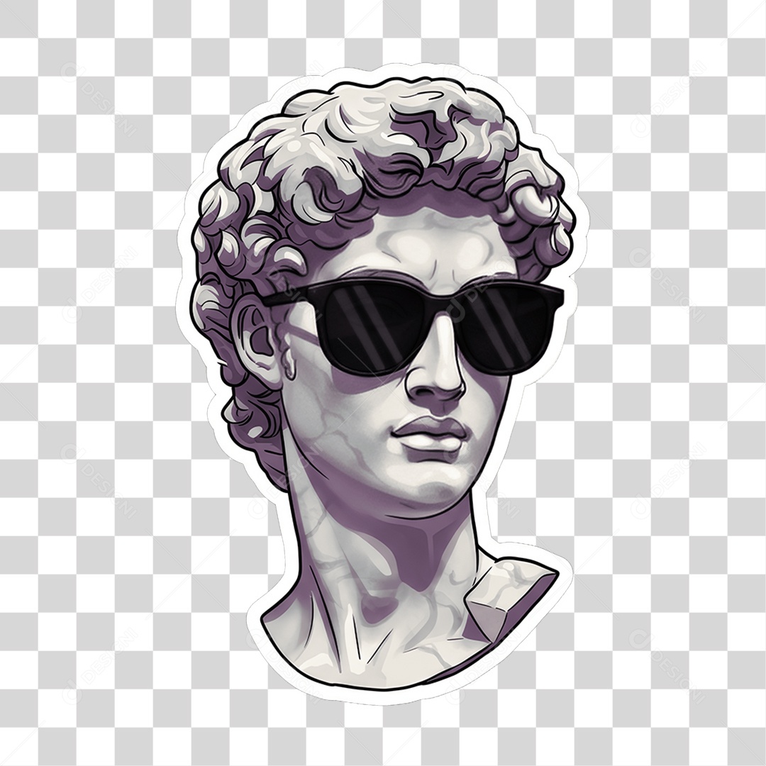 Sticker Emojis Rosto Estátua PNG Transparente