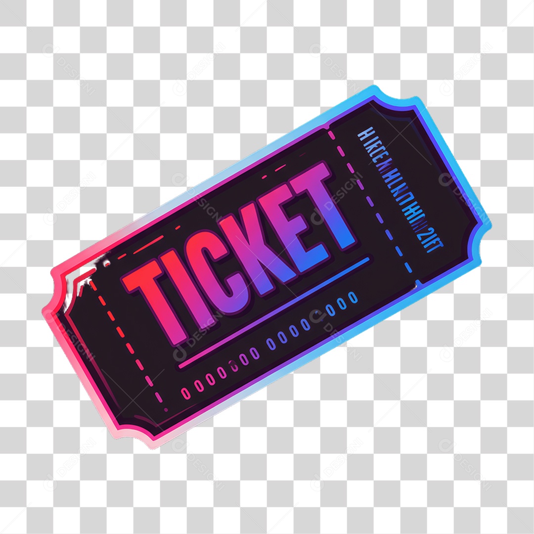 Sticker Emojis Ticket PNG Transparente