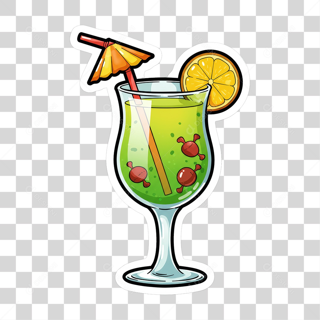 Sticker Emojis Coquetel PNG Transparente