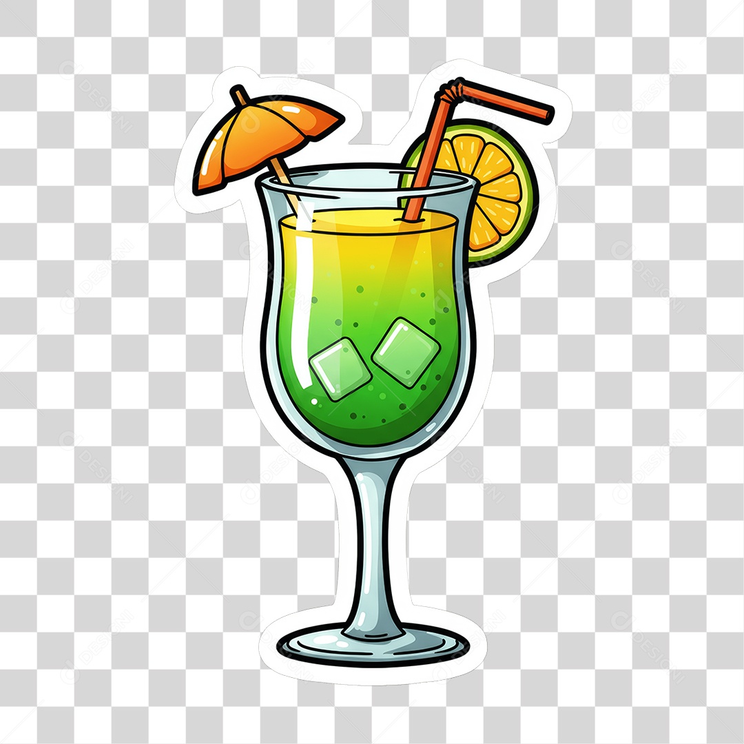 Sticker Emojis Coquetel PNG Transparente