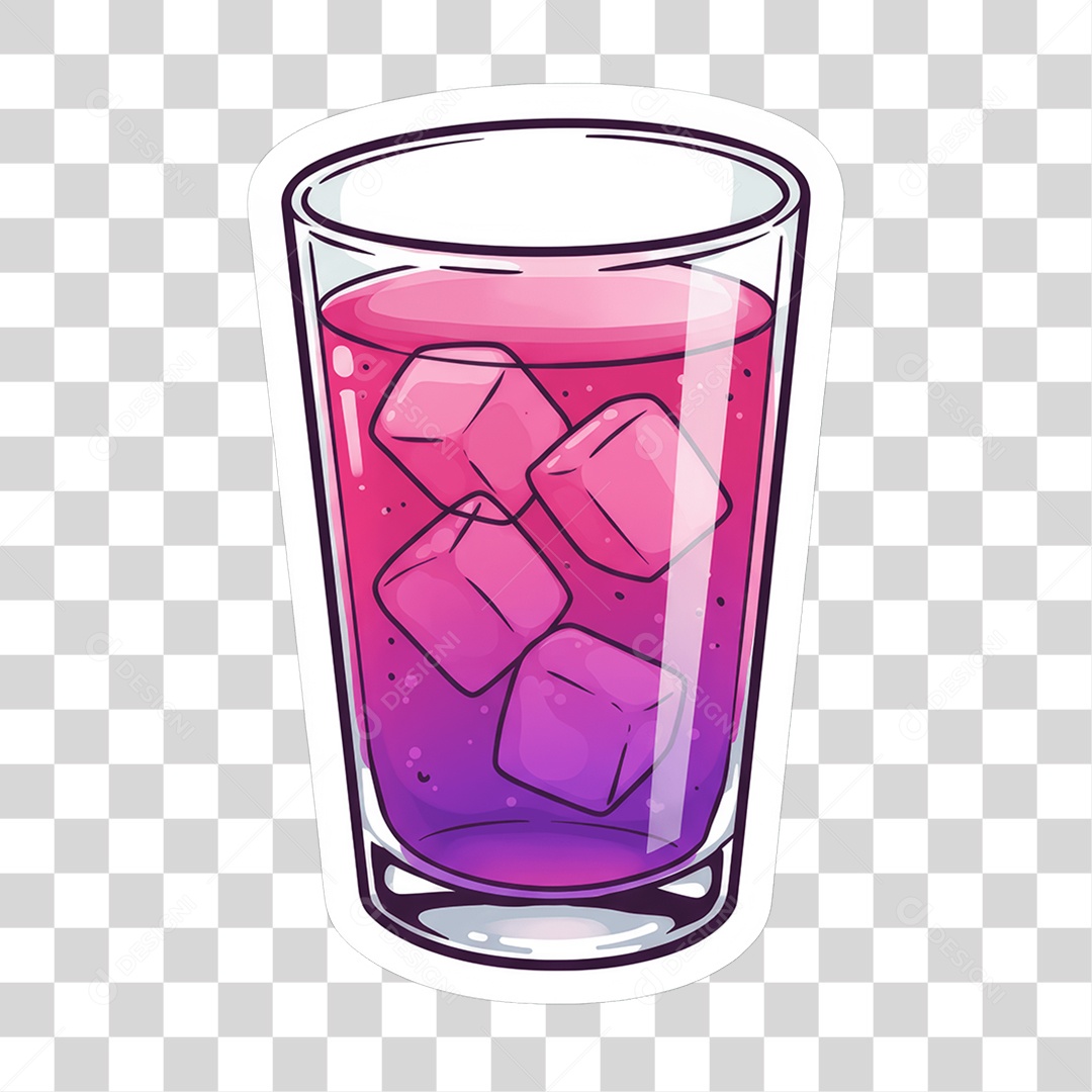 Sticker Emojis Copo PNG Transparente