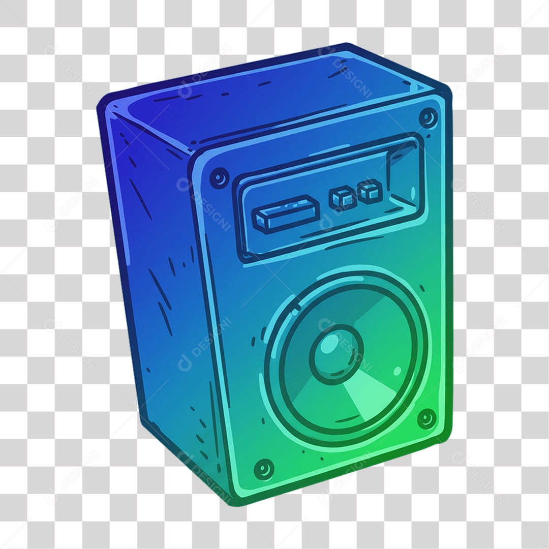 Sticker Emojis Caixa de Som PNG Transparente