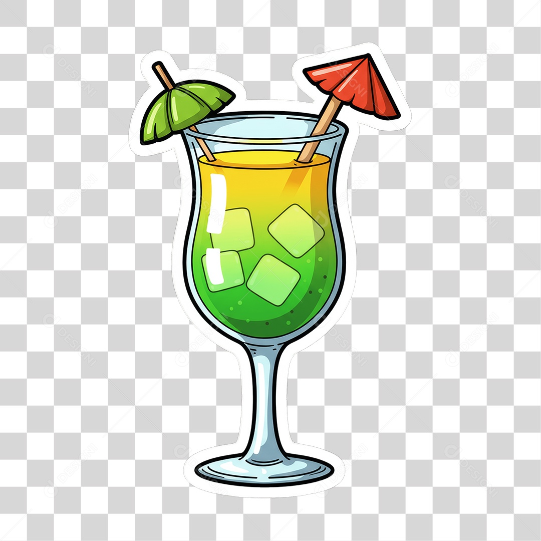 Sticker Emojis Coquetel PNG Transparente